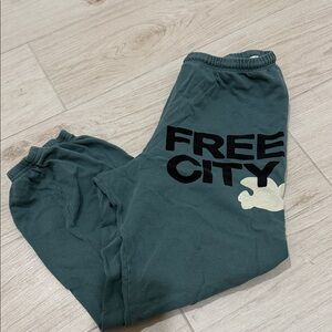 freecity Joggers - Dark Green with Black Print